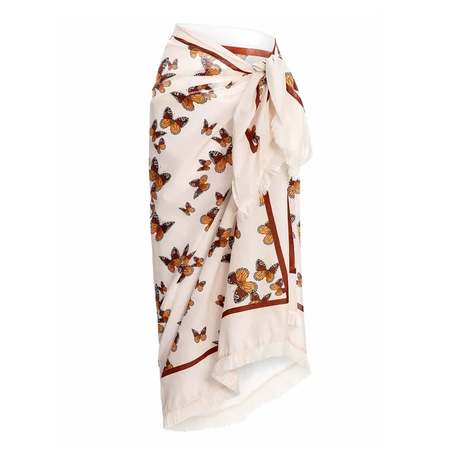 Women's New Butterfly Print One-piece Swimsuit Suit Vintage Deep V Swimwear One-Piece Swimsuits Cover Up Beachwear Bathing Suit