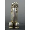Tibet silver man guard Foo Dog Lion male Carved Penis God Collect Statue Figure 2