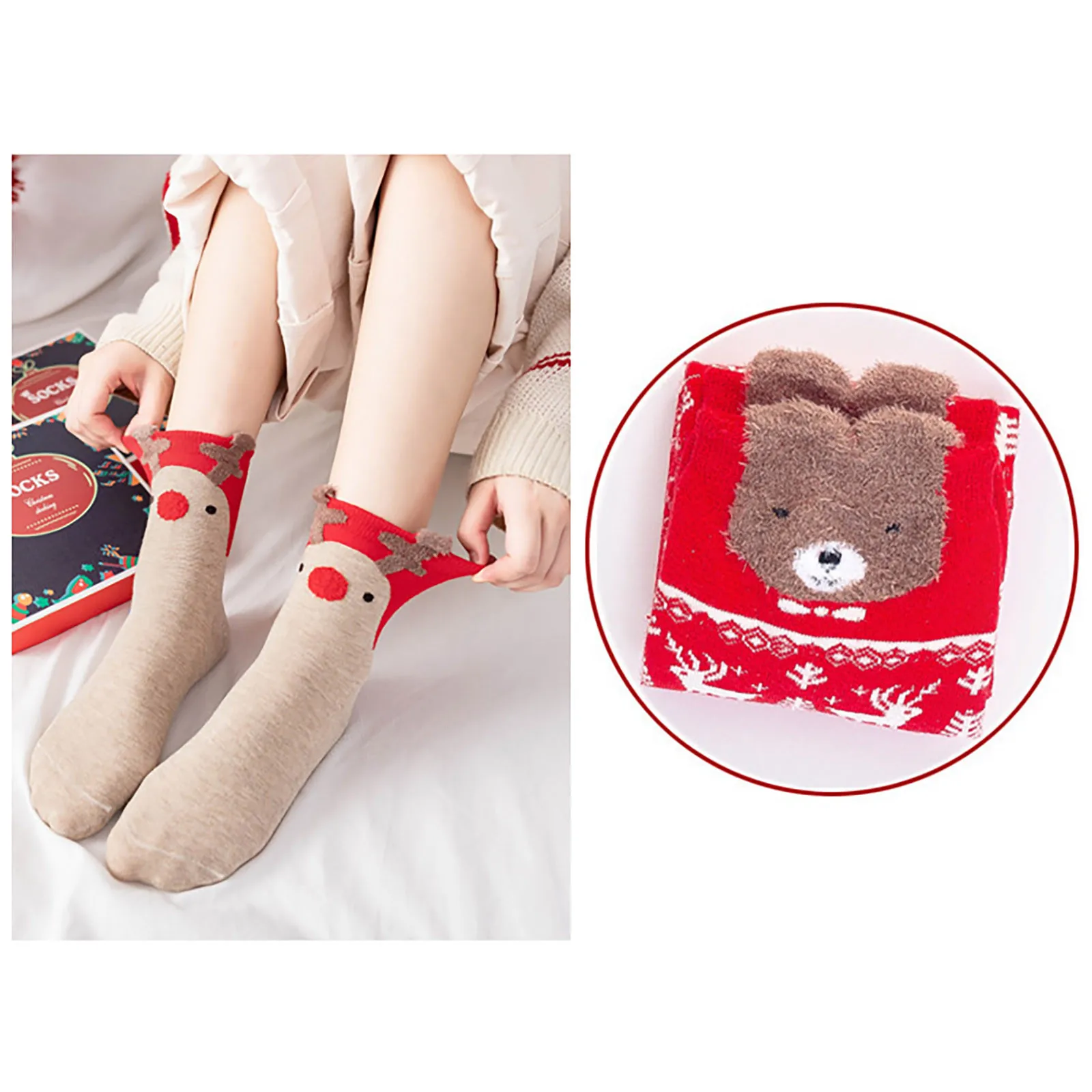 4 Pairs Christmas Socks for christmas stockings