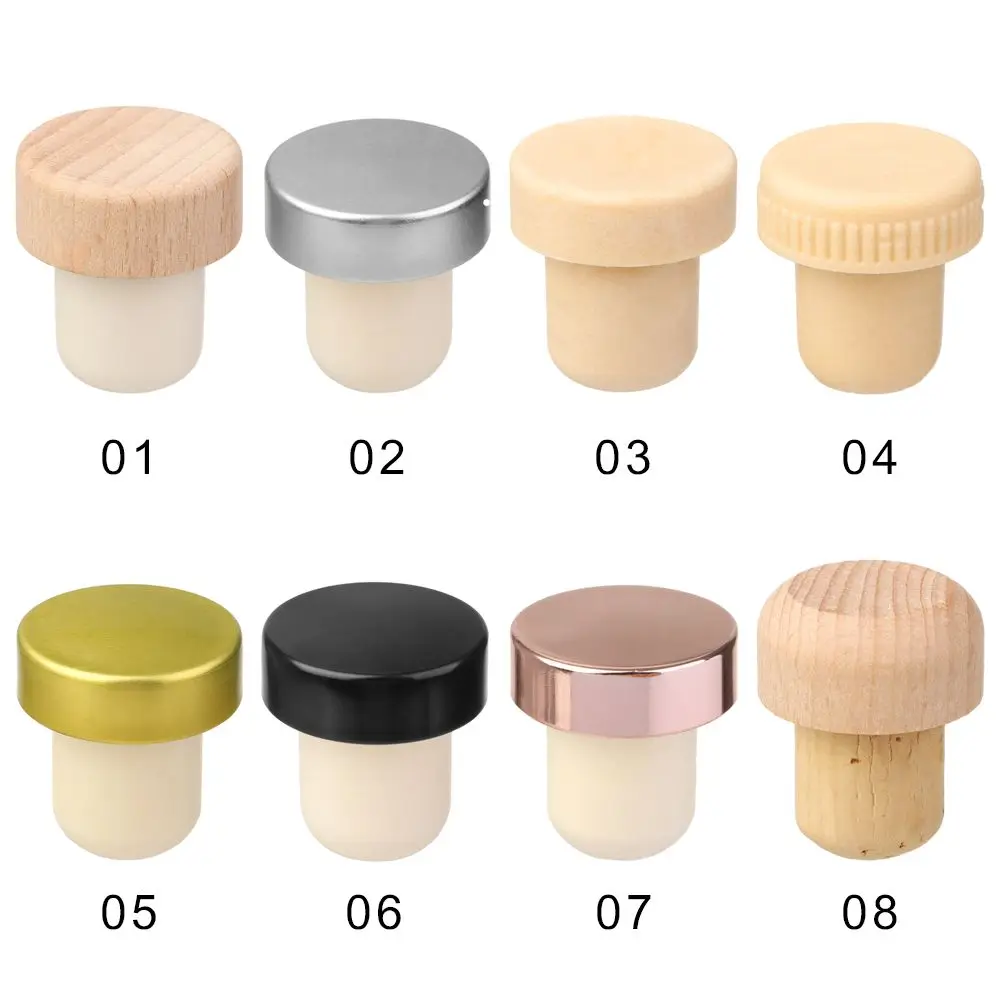 1 Pcs Wine Stopper Champagne Rubber Bottle Cap Cover Kitchen Bar Supplies T-shape Bottle Sealing Plug Bar Tool Beer Soda Cork