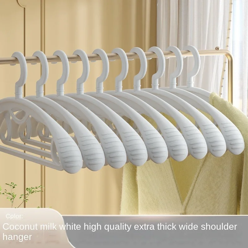 1pc Plastic Clothes Hanger, Durable Heavy Duty Coat Hangers With Widened  Shoulder Notches For Hanging Clothes Without Slipping