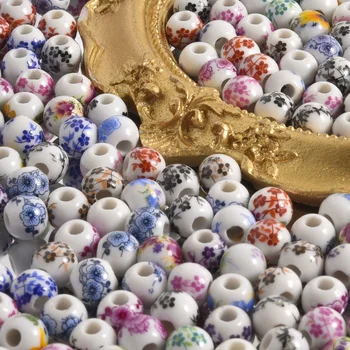 Ceramic Flower Beads 1