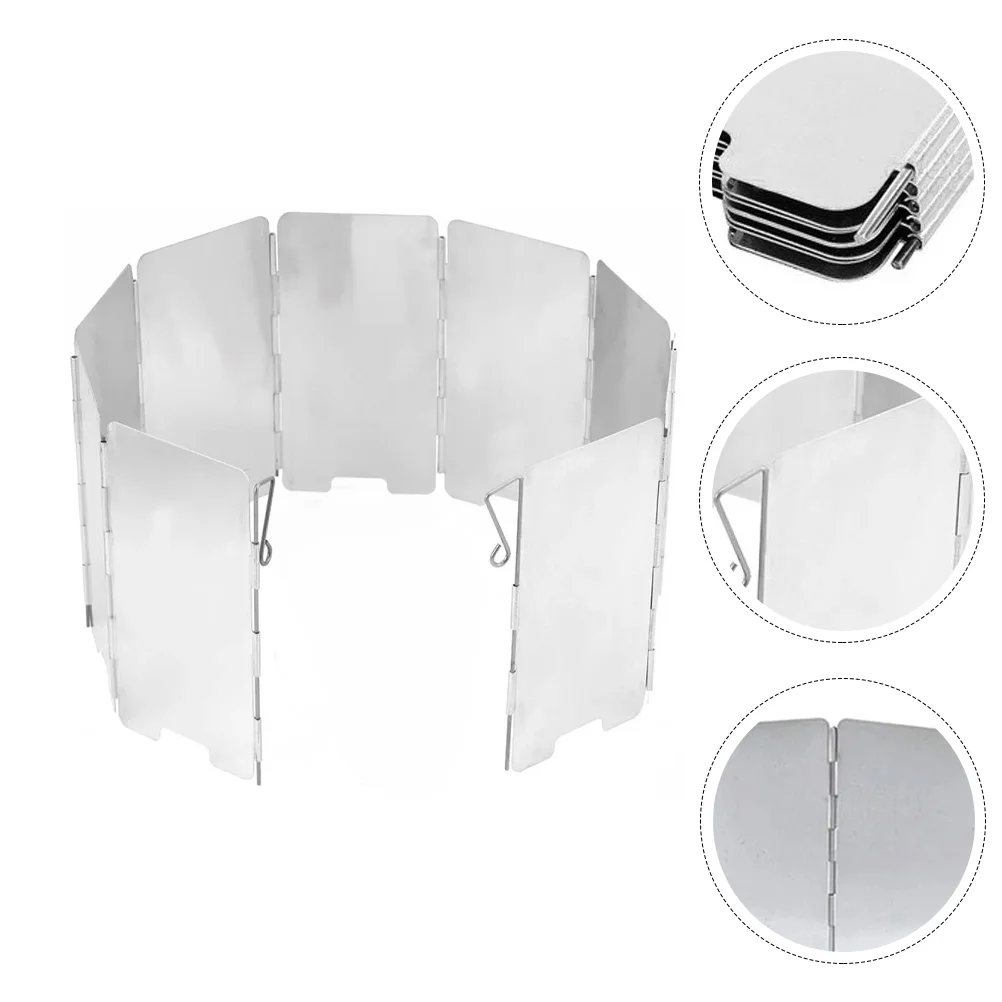 

Grill Accessories Burners Pot Windshield Outdoor Folding Screen Stove Aluminum Alloy