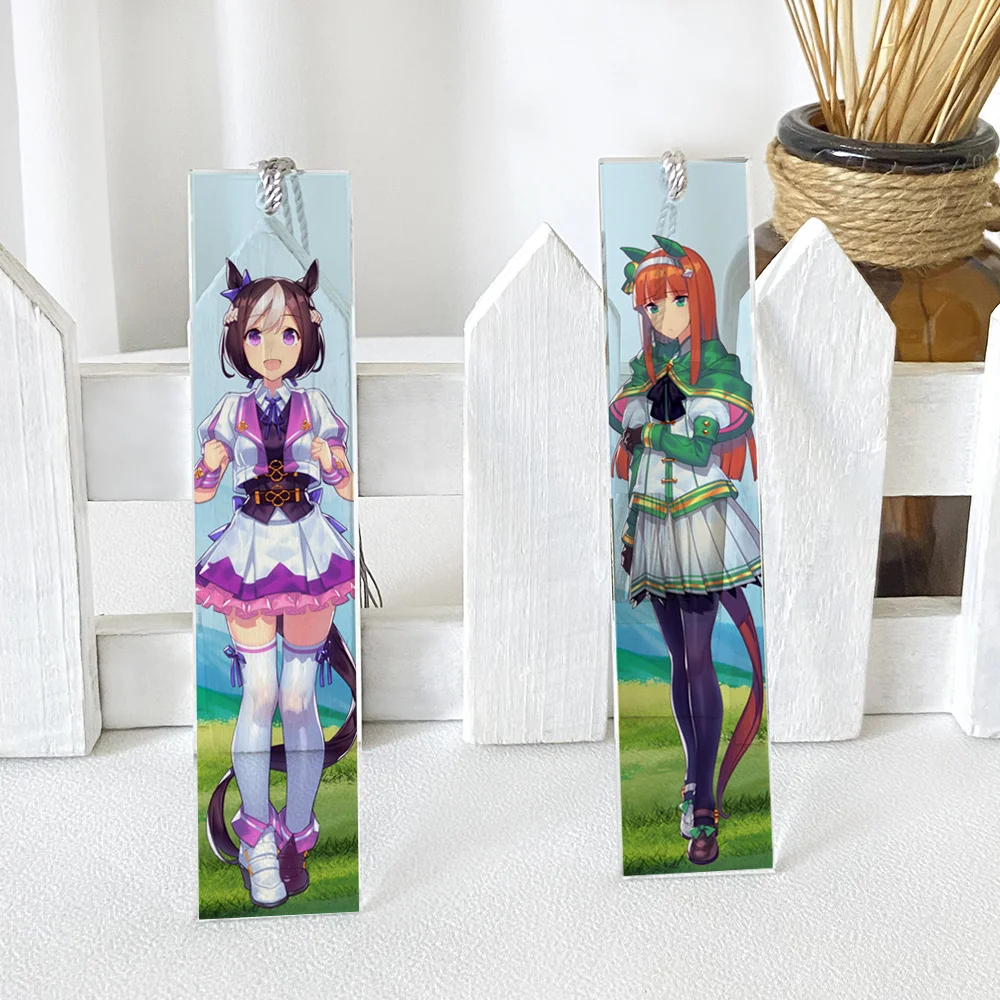 

Anime Umamusume Pretty Derby Silence Suzuka Crystal Transparent Bookmark Creative Bookmarks 3415 Stationery Accessories
