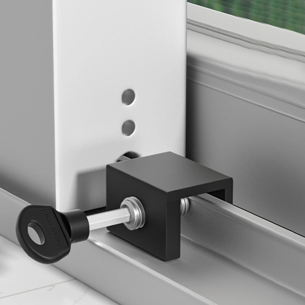 ปรับหน้าต่างบานเลื่อนอลูมิเนียมหยุดล็อคความปลอดภัย Anti-Theft กรอบประตูล็อคกุญแจ Home Office Security ล็อคชุดเครื่องมือ 1