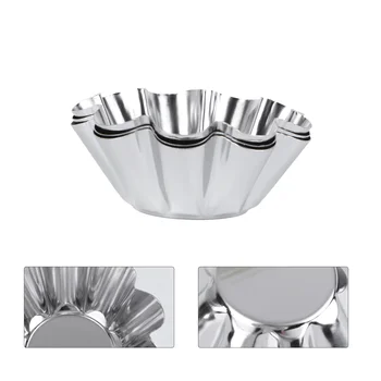 Carbon Steel Egg Tart Molds Nonstick Flower Shape Cupcake Muffin Pudding Mould Tartlets Pans Kitchen Baking Pastry Tools 1