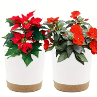 2pcs 16.51cm Flowerpot Removable Bottom Round Flower Pot 6.5inch Detachable Bottom Flower Pot Outdoor Garden Home Supplies 3
