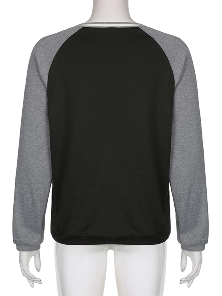Long Sleeve Y2K Pullovers Gothic Oversize Sweatshirts Women Autumn Casual Vintage Harajuku Streetwear Fashion Winter Hoodies New