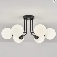 Plafonnier en Fer Forgé au Design Nordique Moderne, Luminaire Décoratif d'Nik, Idéal pour une Chambre à Coucher, un Salon ou un Couloir 2