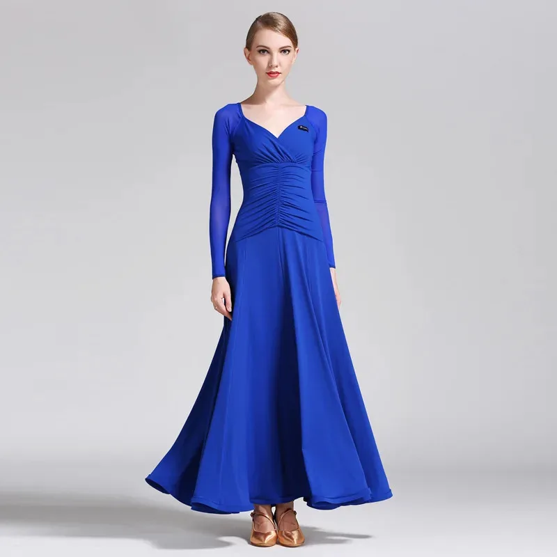 New Ballroom Dance Modern Dress Competition Performance Costumes Women National Standard Waltz Tango Practice Wear Spanish Dress