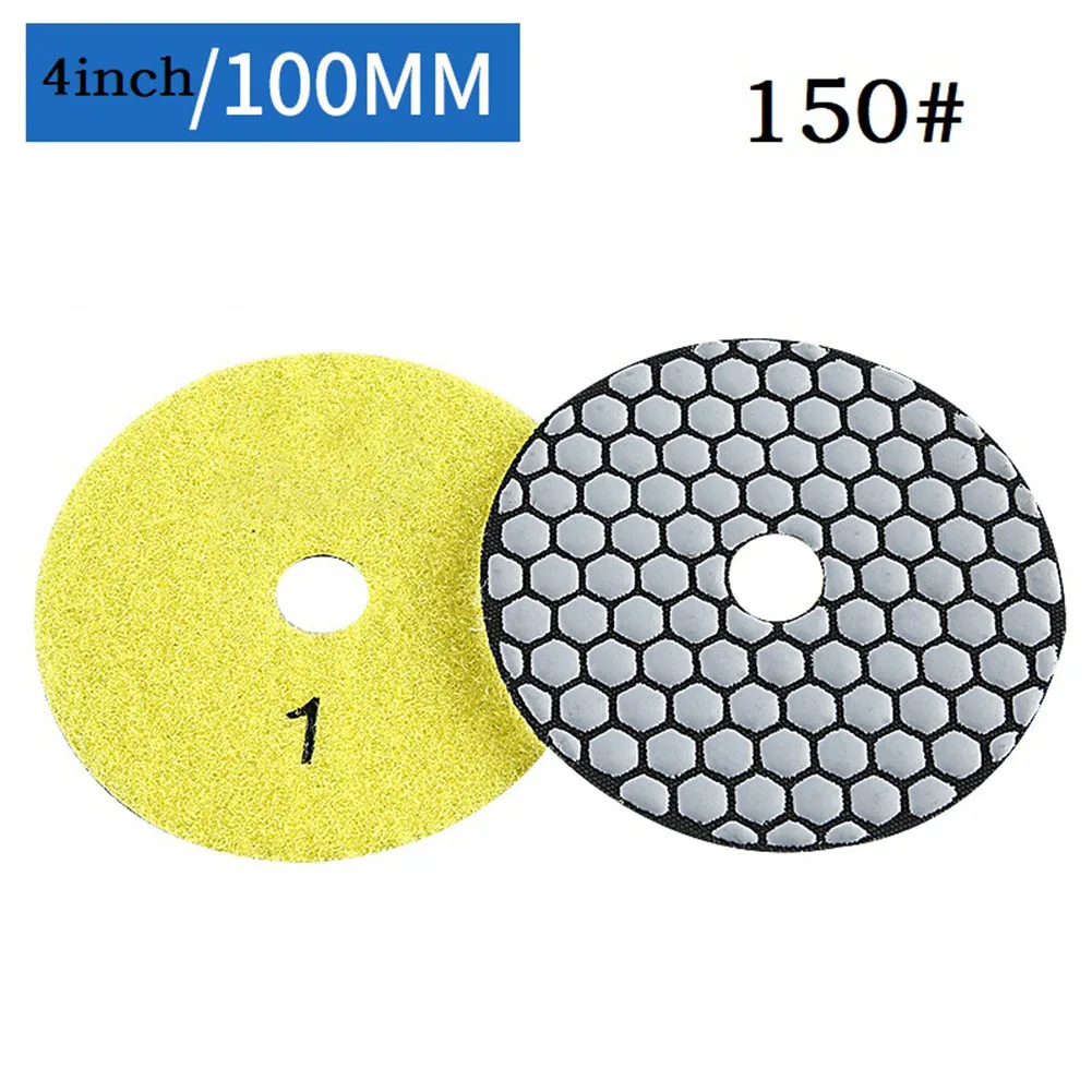 

1PC 4Inch Diamond Dry Polishing Pad For Granite Marble Grinding Sanding Disc Abrasive Tools Dremel Tool Accessories