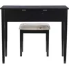 Home Dcor Black Butterfly Stool Vanity Set with Bench 4
