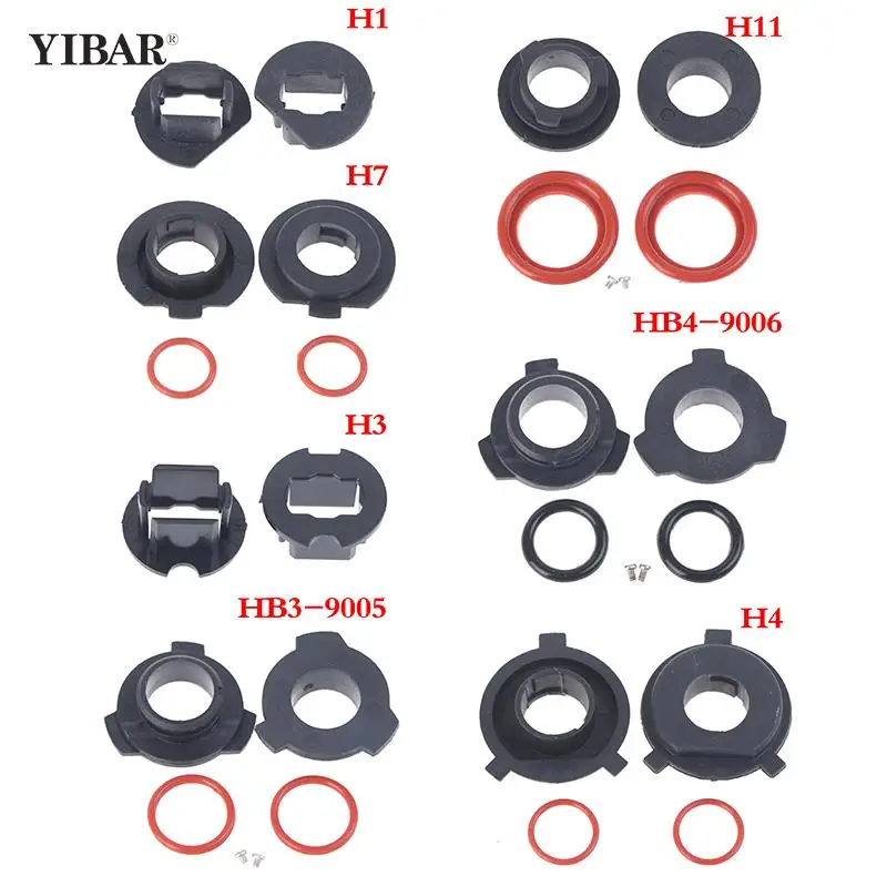 

2Pcs Car LED Headlight Bulb Base Adapter Socket Holder HB4/HB3/H11/H7/H4/H3/H1