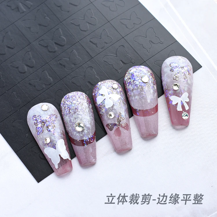  9 Sheets Airbrush Nail Art Stencil Sticker Decals 3D