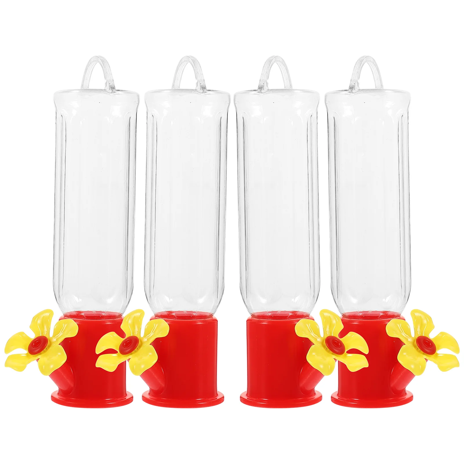 

4 Pcs Bird Food Garden Hanging Flower Transparent Hummingbird Feeder Water 4pcs Feeders Window Plastic Decorative