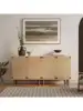 LuxenHome 31" Sideboard Buffet Cabinet with Storage Seagrass Boho Accent Cabinet Mid Century Modern Small Sideboard Stor 3