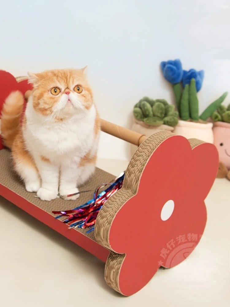 

Q version sunflower cat scratch board cat litter corrugated paper cat toy large vertical claw grinder
