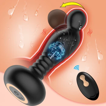 Male Prostate Massage Vibrators Buckle Vibrating Anal Plug Silicone Waterproof Massager Stimulator Erotic Butt Sex Toys For Men 3