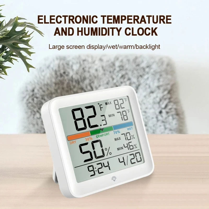 LCD Car Touch Screen Digital Thermometer Hygrometer Indoor Home