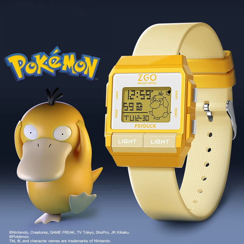 montre-Electronique-pokemon-pour-enfant-pikachu-charmander-psyresines-dessin-anime-numerique-Etanche-led-bracelet-cadeaux