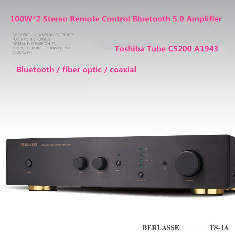 

Стереоусилитель для домашнего кинотеатра, Bluetooth 100, 5,0 Вт * 2