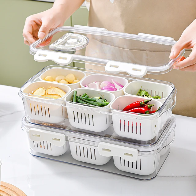 Refrigerator Storage Box, Food Vegetable Fruit Storage Box, Fridge