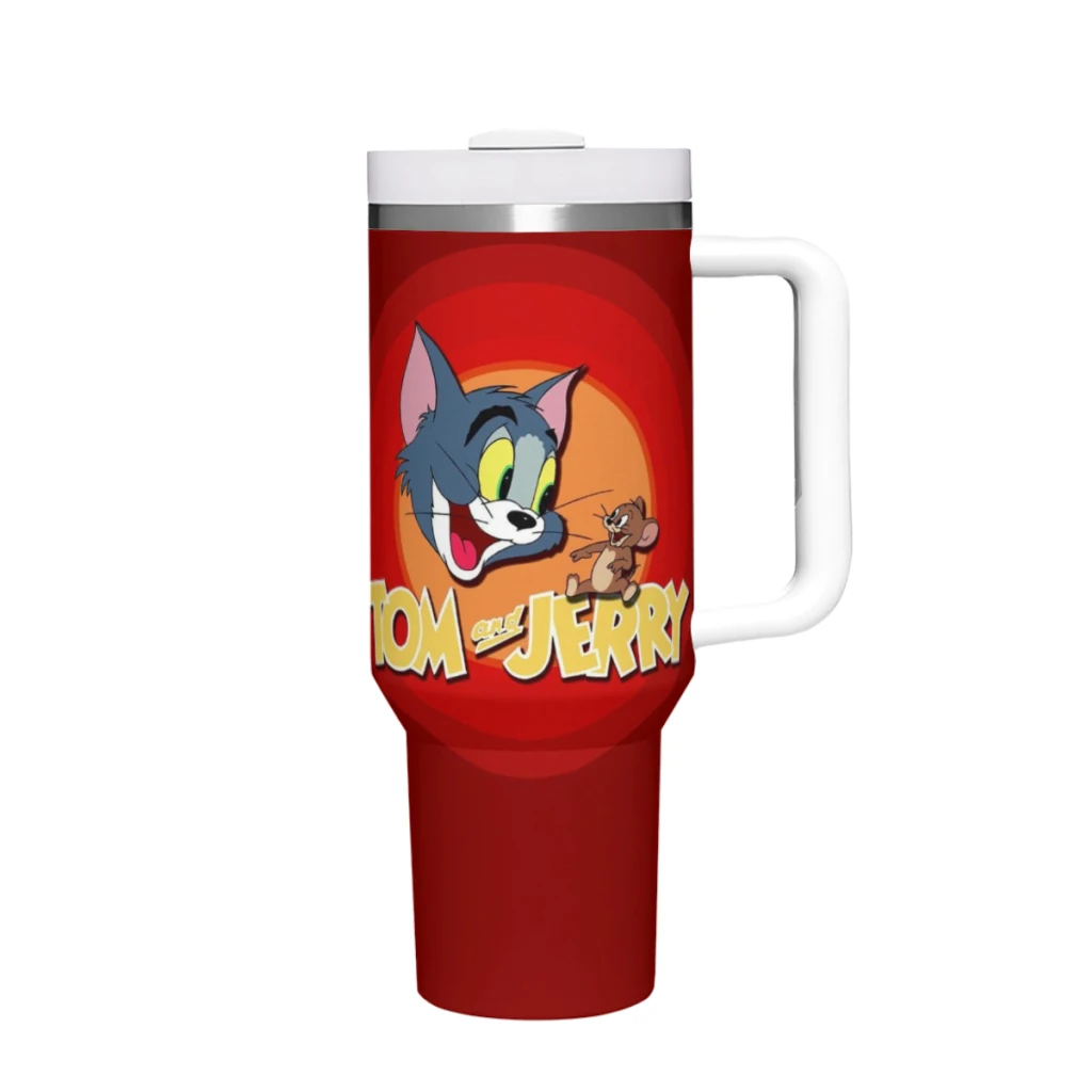 

Car Logo Travel Mugs Anime-Tom-and-Jerry-Creative Stainless Steel 304 Tumbler Water Bottle 20oz/600ml