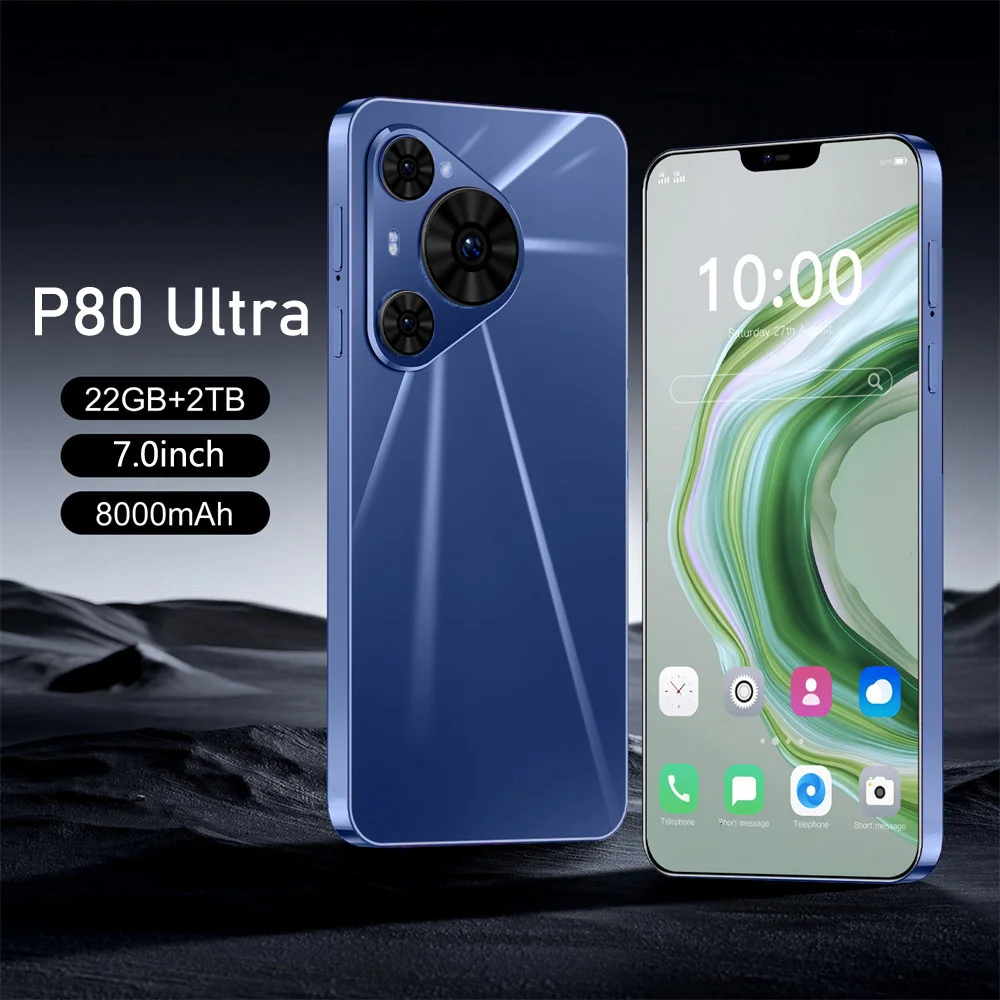 Brand New Pad Tablet PC P80 Ultra 7.0 Inch HD 4K Android 22GB+2TB 8000Mah Battery 4G 5G Dual Sim Card Wifi GPS Google Tab