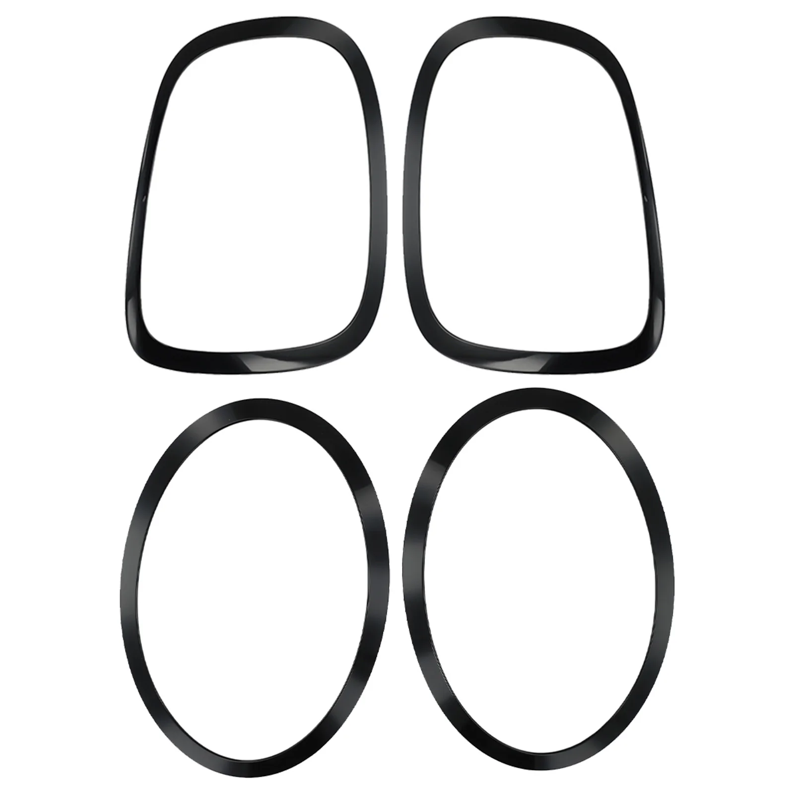 

4pcs Car Lights Decoration Accessories FOR MINI For COOPER F55/F56/F57 14-21 GLOSS BLACK HEADLIGHT TAILLIGHT RINGS TRIM