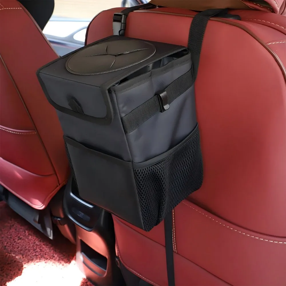 Car Trash Can Portable Foldable Storage Box Multifunctional Vehicle Organizer Car Waste Bin Compact Storage Bin for Interior