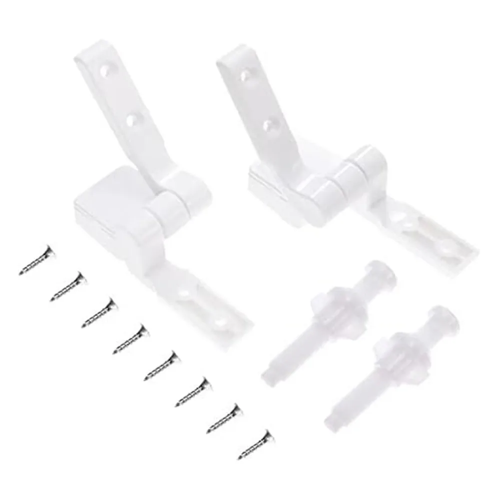 Universal Plastic Toilet Seat Hinges Replacement With Bolts Screw And Nuts For Toilet Seats Lids White Bathroom Accessories