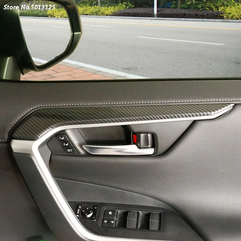 Для Toyota RAV4 RAV-4 XA50 2019 2020 2021 2022 ABS Хромированная матовая отделка Внутренняя дверь