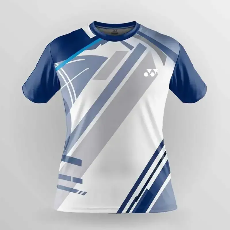 

New Men's 3D Printed T-shirt Quick-drying Badminton Uniform Table Tennis Clothing Printed T-shirt Boys Breathable Athleisure Top