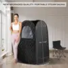 Portable Sauna Steam Sauna Full Body Newly Upgraded Large Space Sauna Quick-Folding Sauna Spa Tent Includes 4L Steamer 5