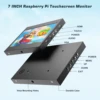 Raspberry Pi 4 Screen 7" Monitor IPS with Case Capacitive Touch Screen 1024X600 HD Display for Raspberry Pi4 3 windows Laptop