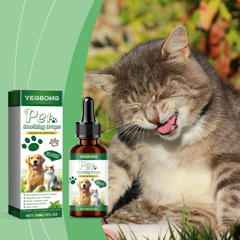 Beruhigende Tropfen für Haustiere – Pflegetropfen für Hunde und Katzen zur Linderung von Angstzuständen, Stress, Schmerzen und zur Unterstützung der Gesundheit von Gelenklacken