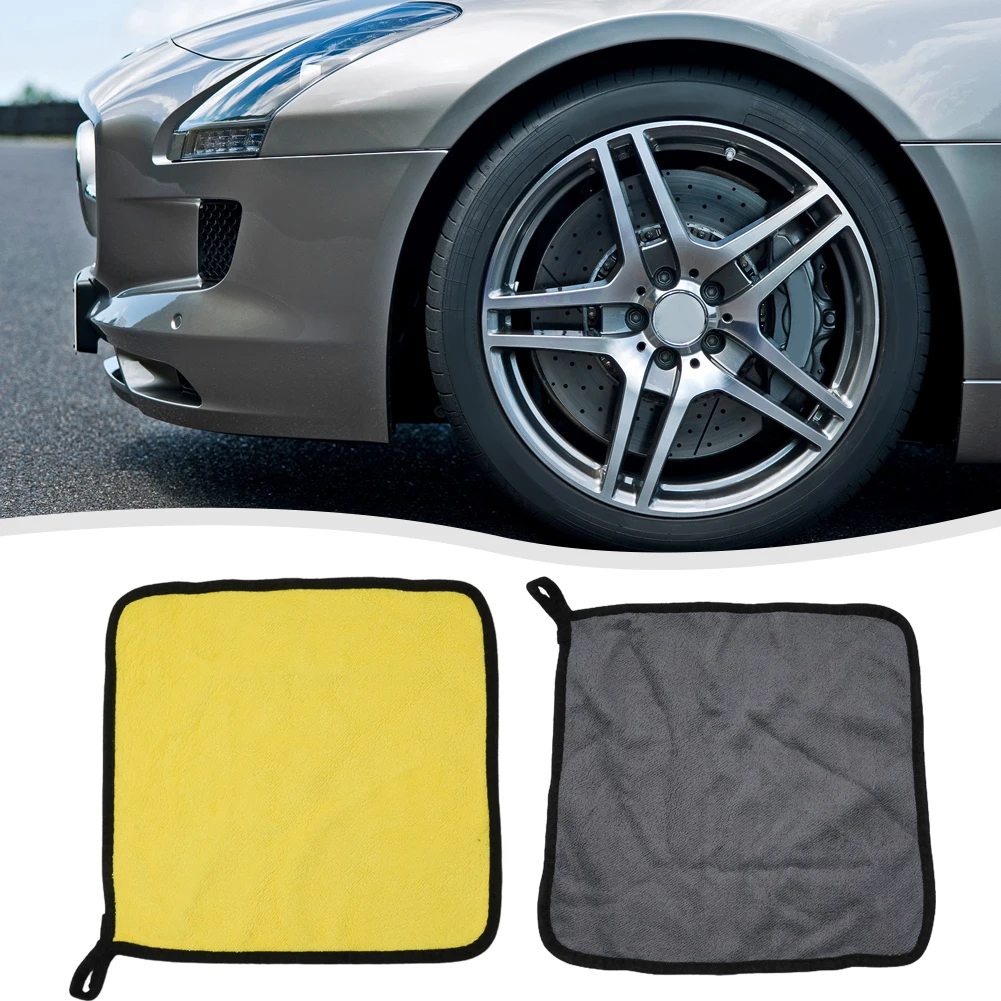 

Car Washing Towel Dishes Double-sided Use Absorbent Super Soft Accessories Washing Window Yellow Cleaning Tools