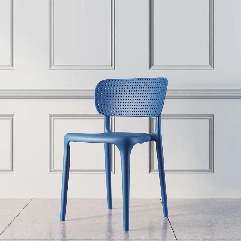 Description Picture 2 of itemIHOME Hollow Nordic Modern Minimalist Hot Selling Plastic Dining Chair Thickened Home Economic Makeup Stool Office Desk Chair