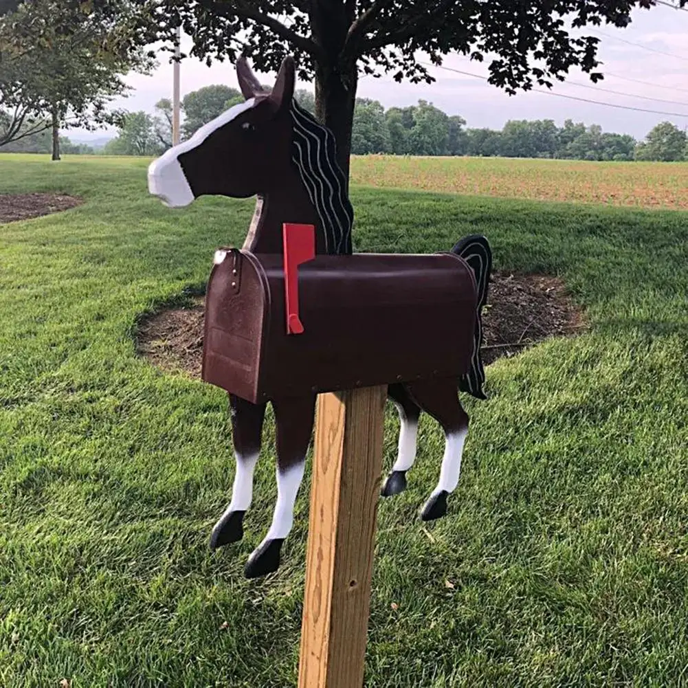 Excellent Post Box Interesting Decorative Perfect Gift Outdoor Farmhouse Horse Cow Chicken Shape Mailbox Ornament post mount mailbox miniature mailbox