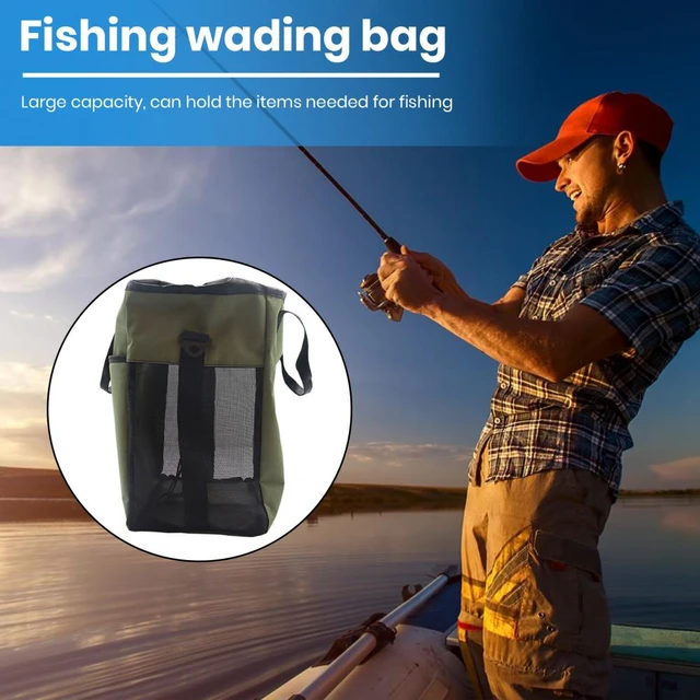 Fishing Wader Bag Large Capacity with Shoulder Strap Oxford Cloth  Waterproof Breathable Fishing Tackle Bag with Pocket - AliExpress