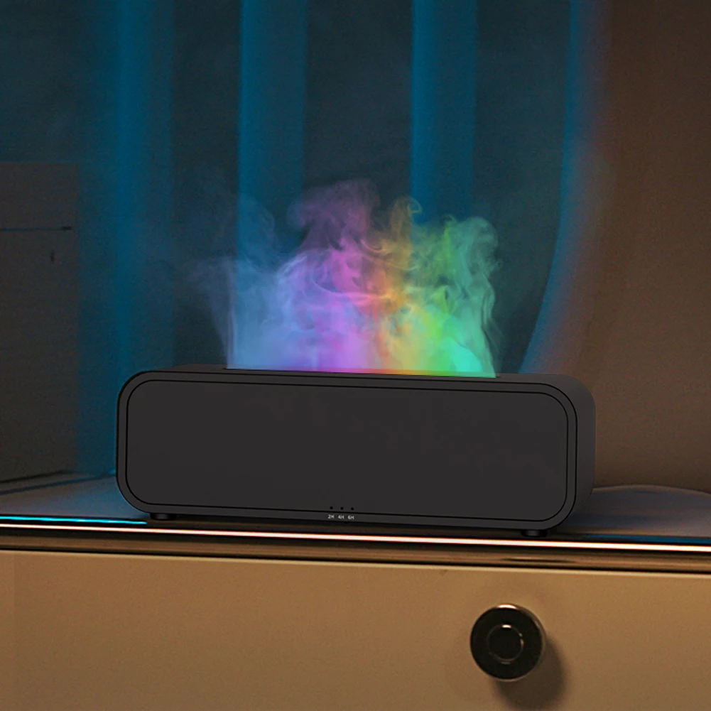 Colorful Flame Essential Oil Diffuser Rainbow Flame Air Humidifier Cool Mist Humidifier for Bedroom Home Office Yoga Meditation