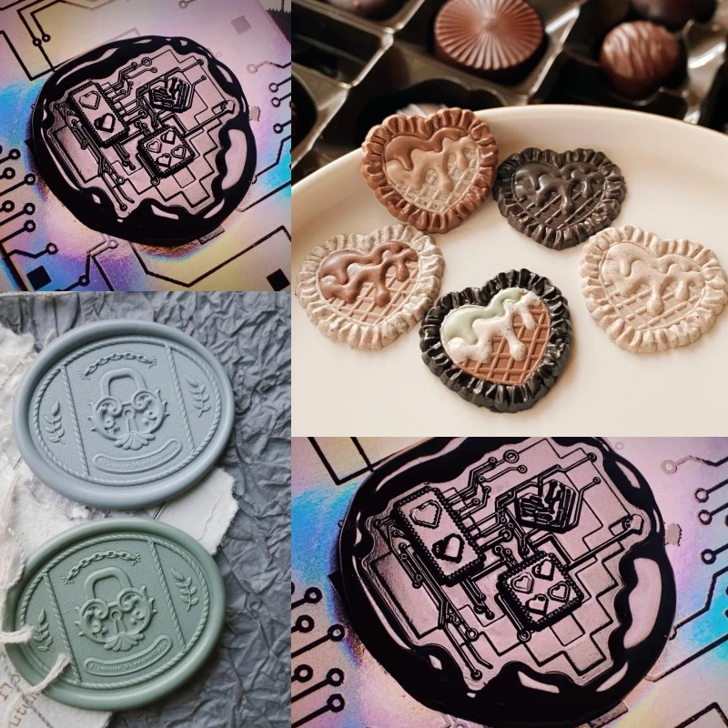 3d Stamp Copper Head Fire Seal Fine Carving Multi Layer Seal Head Special Shaped Relief Envelope Wedding Invitation Gift