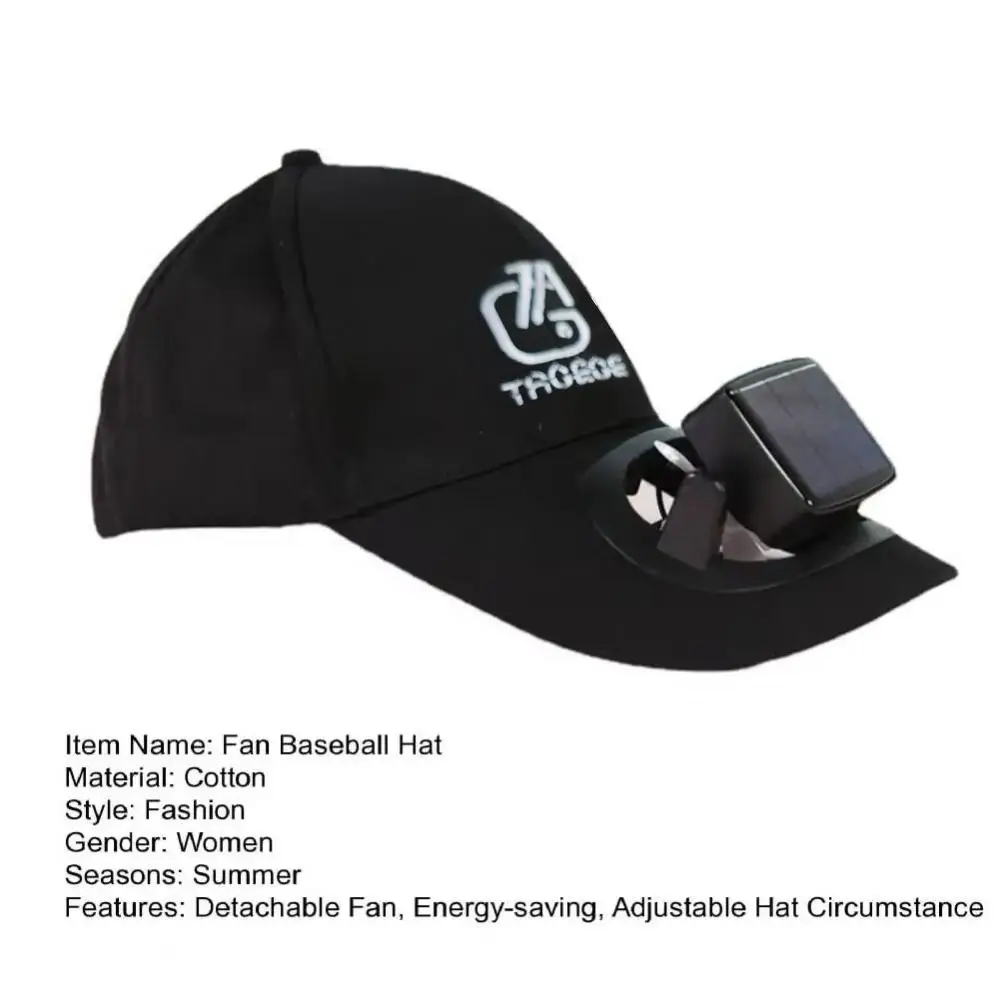USB Charging Fan Sunhat with Cooling Fan Strong Wind Fan Baseball Hat Solar Charging Long Brim Sun Protection Cap Outdoor