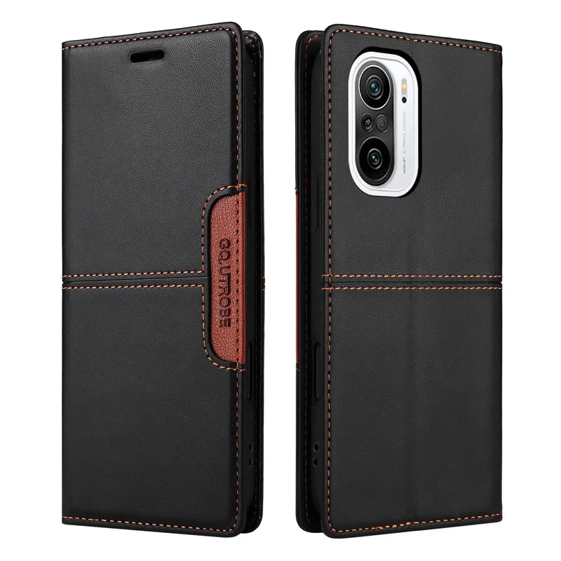 Magnetic Leather Anti-theft Wallet Phone Case with Card Holder and Flip Cover