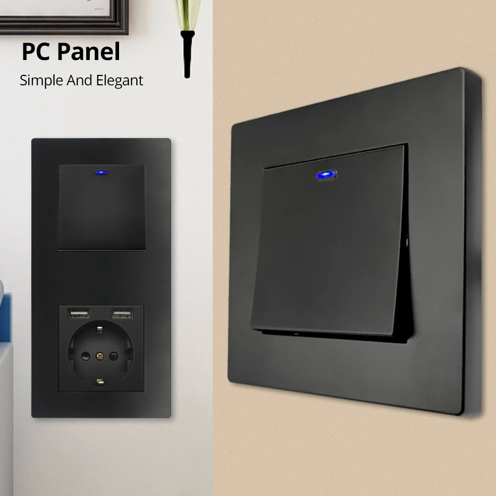 luz parede com led dupla tomada usb ue dimmer 01