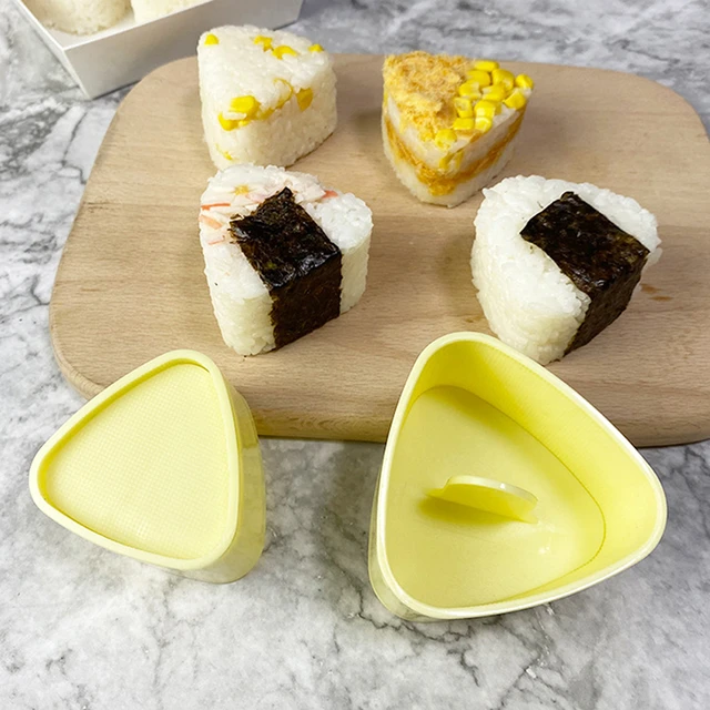 4PCS/Set DIY Sushi Mold Onigiri Rice Ball Food Press Transparent Triangular  Sushi Maker Mold Sushi Kit Kitchen Bento Accessorie