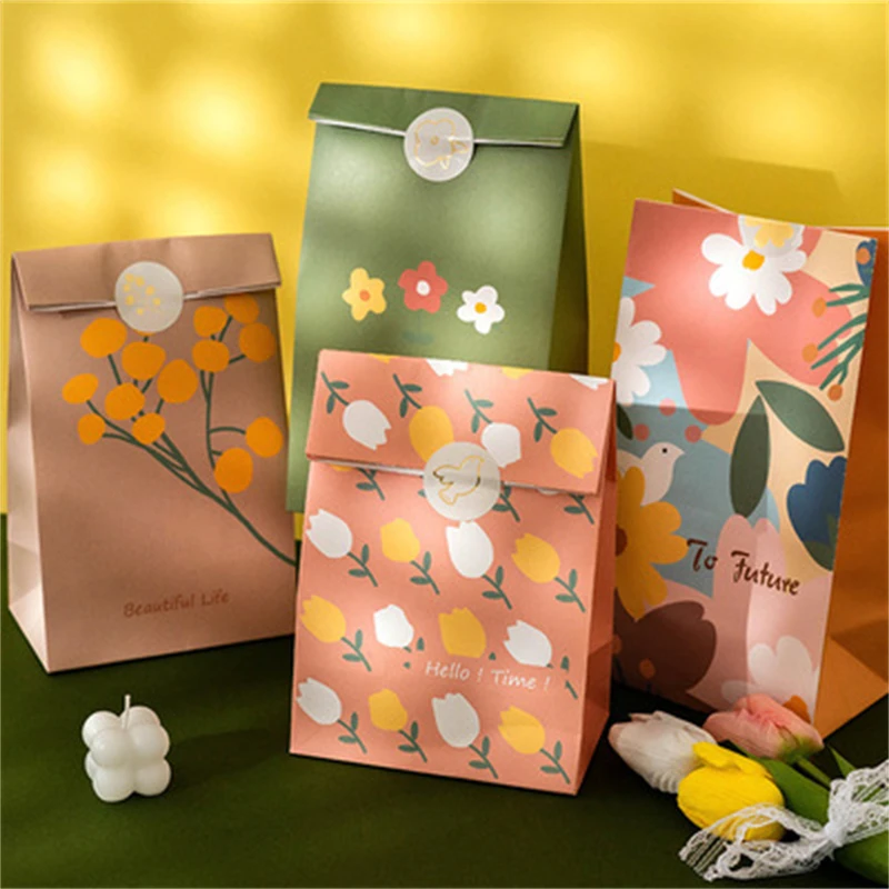 floral party favor bags