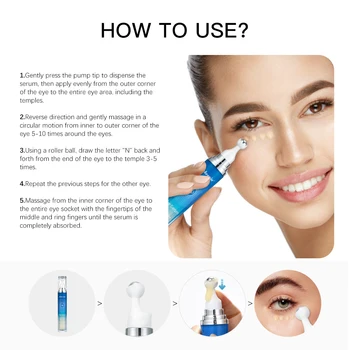 360° Massage Anti-Wrinkle Eye Cream Get Rid Of Dark Circles Lighten Fine Lines Eye Bags Puffiness Anti-Aging Serum Firming Eye - Thumbnail 6