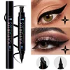 3 Colors Double Head Star Seal Eyeliner Waterproof Stamp Pen Black Blue Purple Eye Liner Pencil Fast Drying Lazy Eye Makeup 3