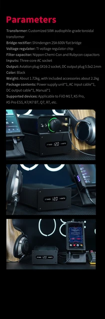 JadeAudio/FiiO PL50-低ノイズ安定化リニア電源 12V/または 15V 出力 